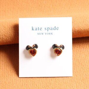 Kate Spade | Disney Minnie Mouse - Gold Red Earrings